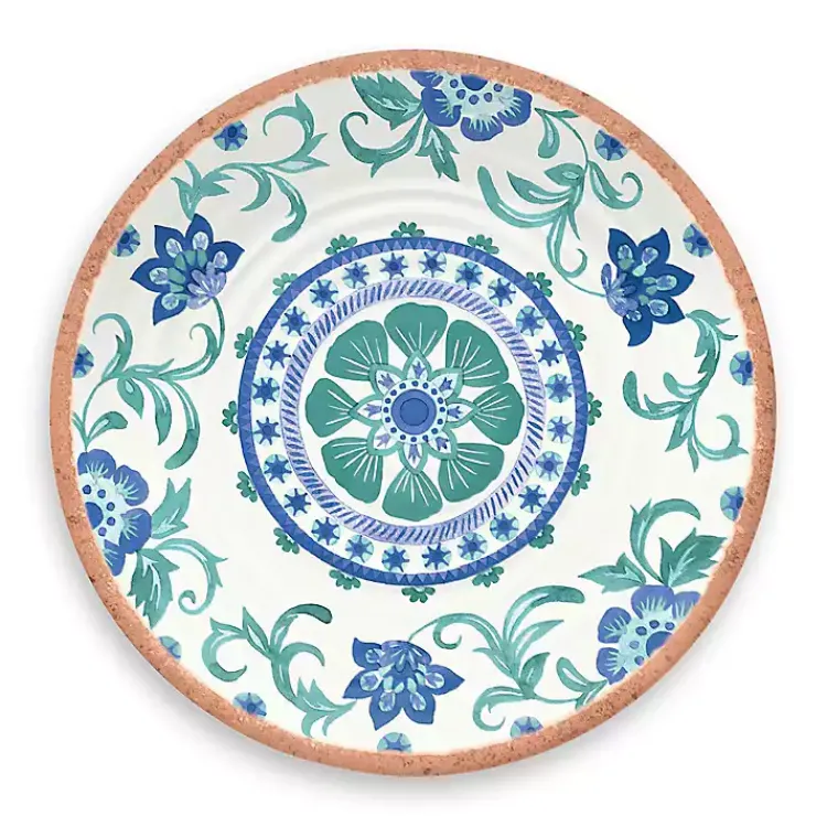 Outdoor Dining-Kirklands Home Turquoise Melamine Rio Salad Plates, Set of 6