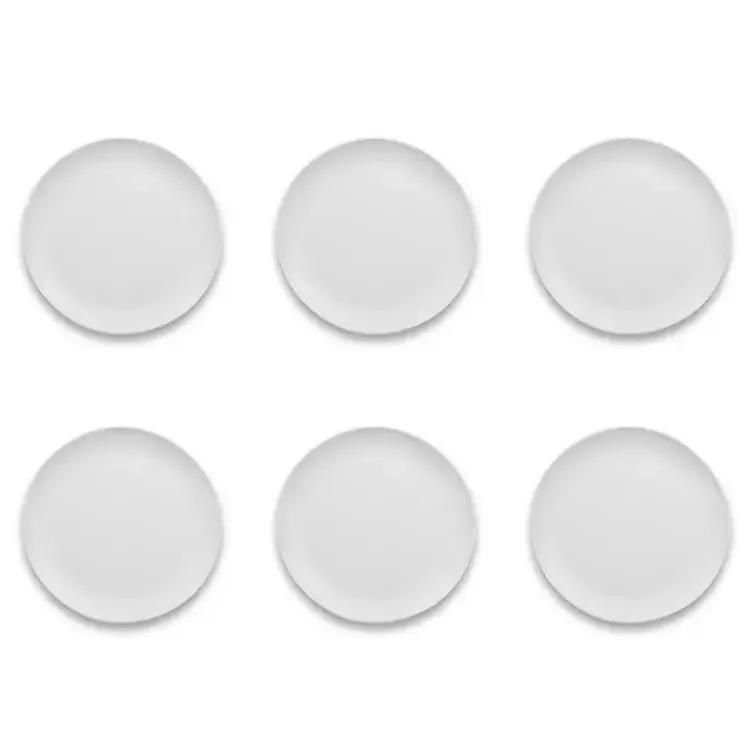 Outdoor Dining-Kirklands Home Matte Melamine Coupe Dinner Plates, Set of 6 White