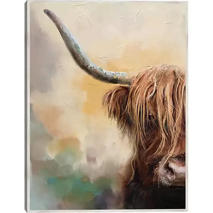 Canvas Art-Kirklands Home Highland Framed Canvas Art Print Brown