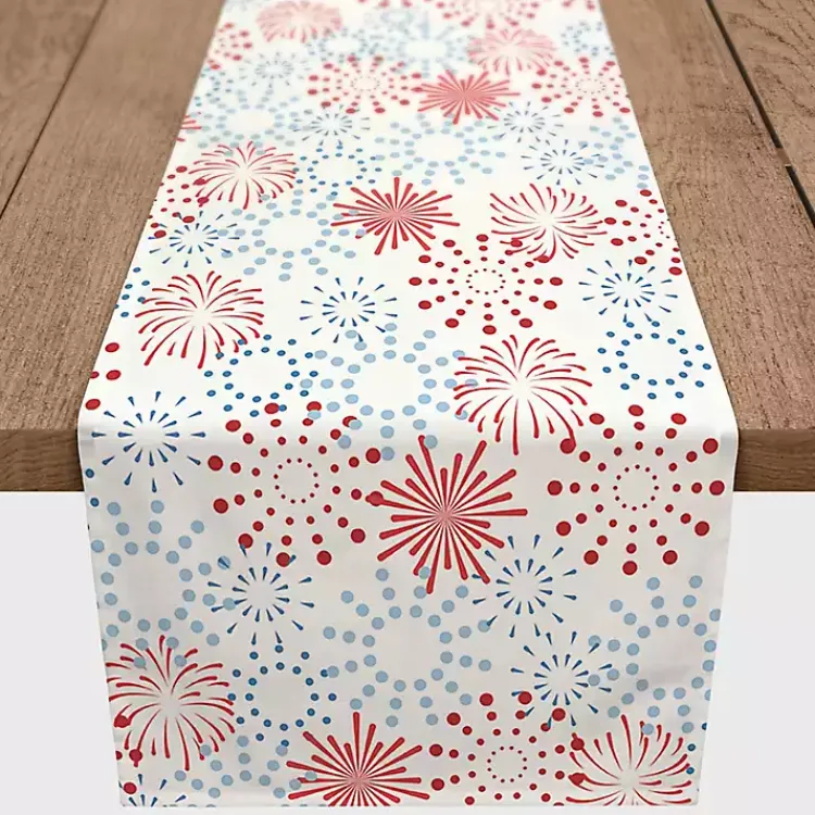 Table Linens-Kirklands Home July 4th Fireworks Decorative Table Runner