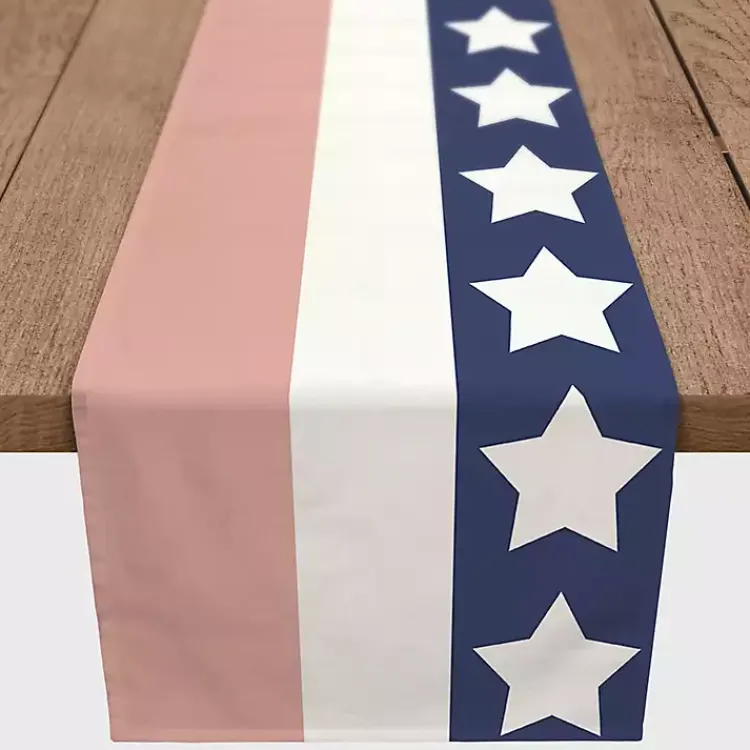 Table Linens-Kirklands Home July 4th Simple Stripe Decorative Table Runner
