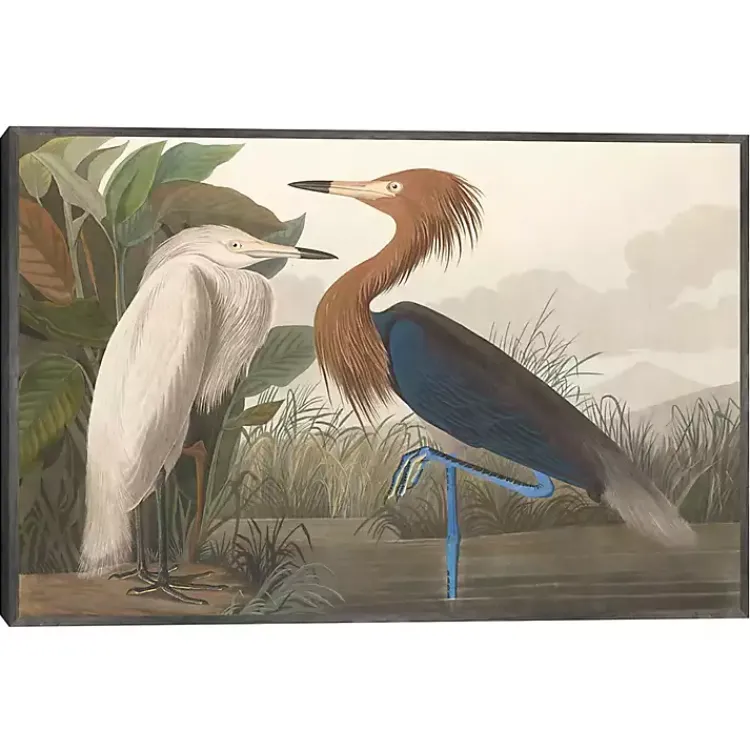 Canvas Art-Kirklands Home Purple Heron Framed Canvas Art Print Multi
