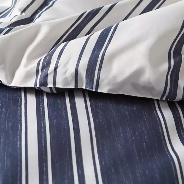Comforters-Kirklands Home Blue Stripe Jackson 3-pc. King Comforter Set