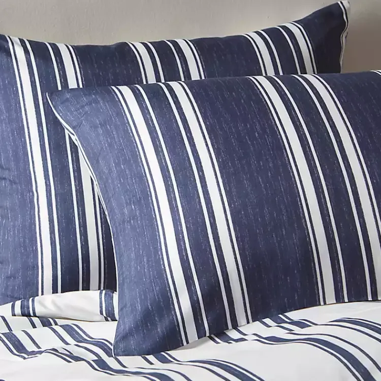 Comforters-Kirklands Home Blue Stripe Jackson 3-pc. King Comforter Set