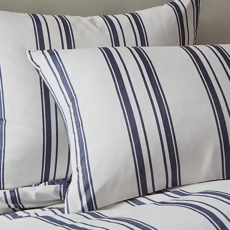 Comforters-Kirklands Home Blue Stripe Jackson 3-pc. King Comforter Set