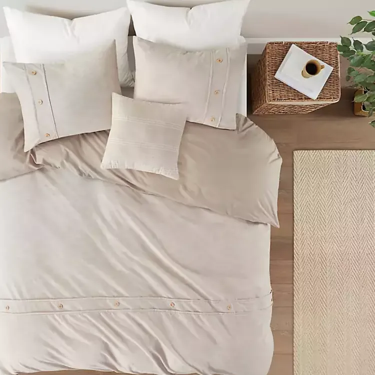Comforters-Kirklands Home Neutral Holland 5-pc. King Comforter Set Tan