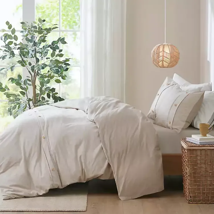 Duvets-Kirklands Home Neutral Oversized 3-pc. Queen Duvet Cover Set Tan