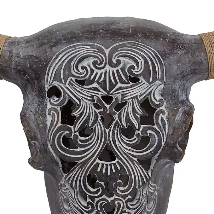 Wall Plaques-Kirklands Home Bohemian Bull Wall Plaque Gray