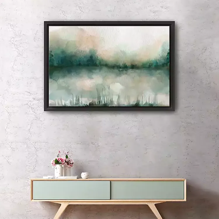 Framed Art-Kirklands Home Abstract Foggy Marsh Framed Wall Art