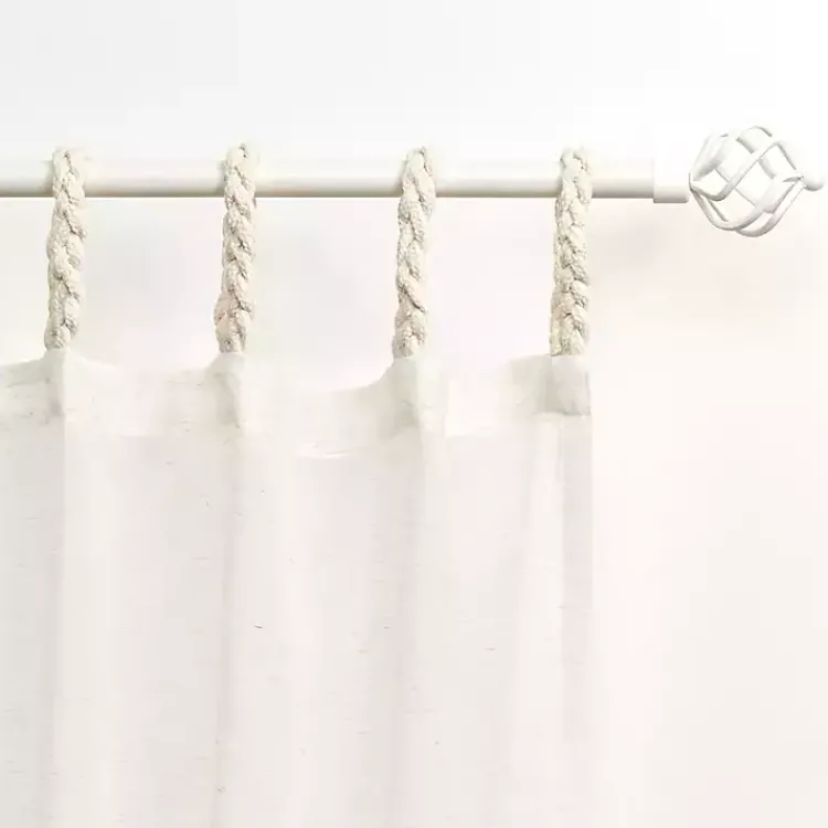 Curtains & Drapes-Kirklands Home Oatmeal Braided 2-pc. Curtain Panel Set, 108 in.