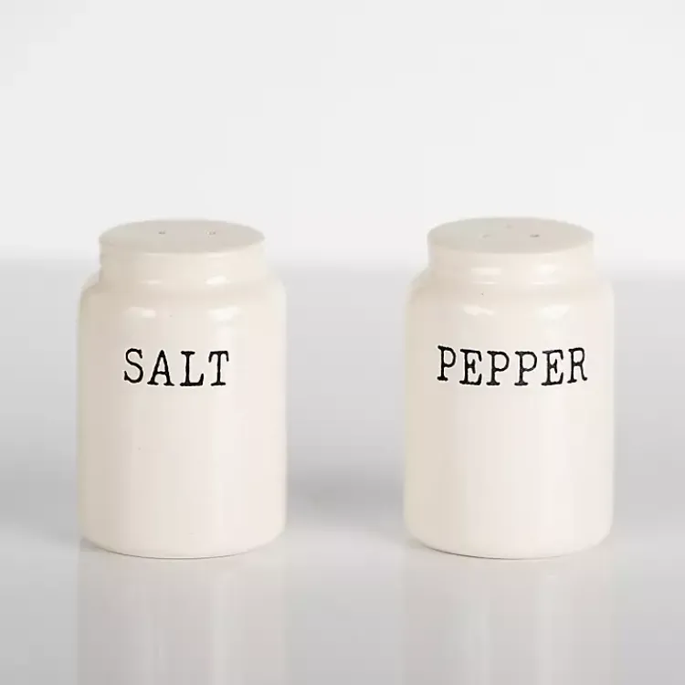 Kitchen Accessories-Kirklands Home Debossed Salt and Pepper Shaker Set White