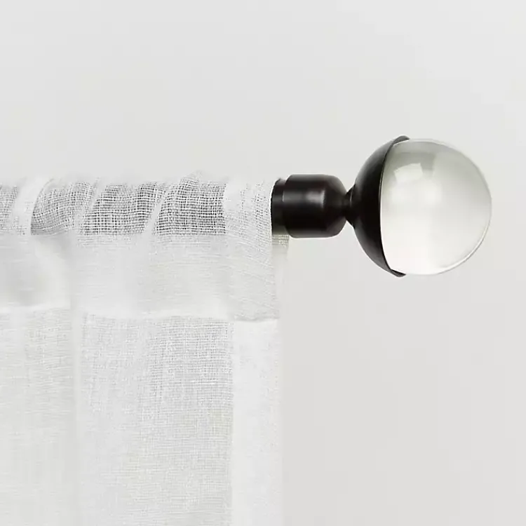 Curtain Rods & Hardware-Kirklands Home Matte Bronze Eleanor Curtain Rod Set, 120 in.