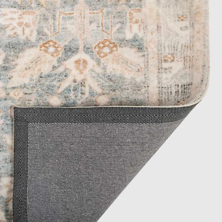 Area Rugs-Kirklands Home Rosette Denim Area Rug, 5x7