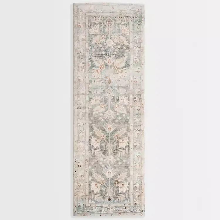 Area Rugs-Kirklands Home Rosette Denim Runner