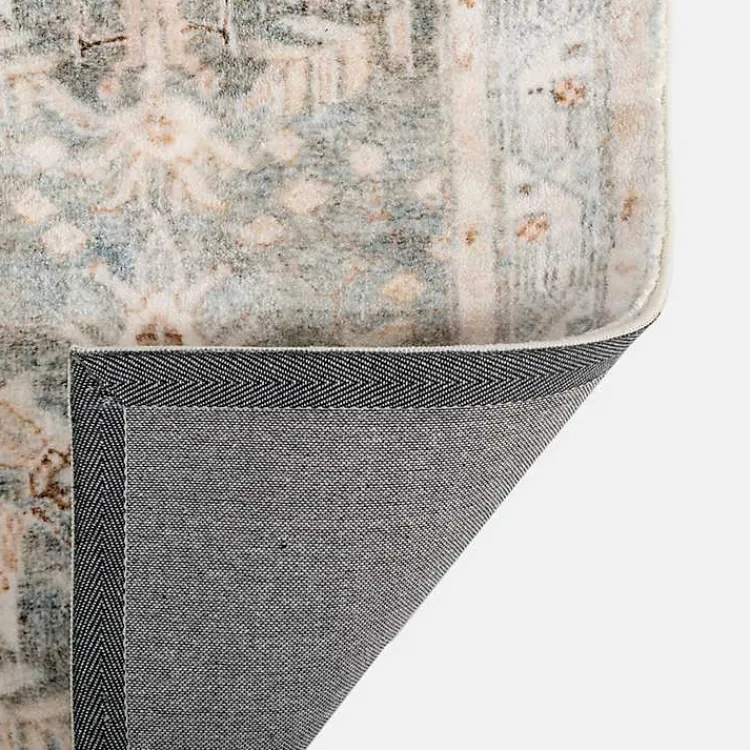 Area Rugs-Kirklands Home Rosette Denim Runner