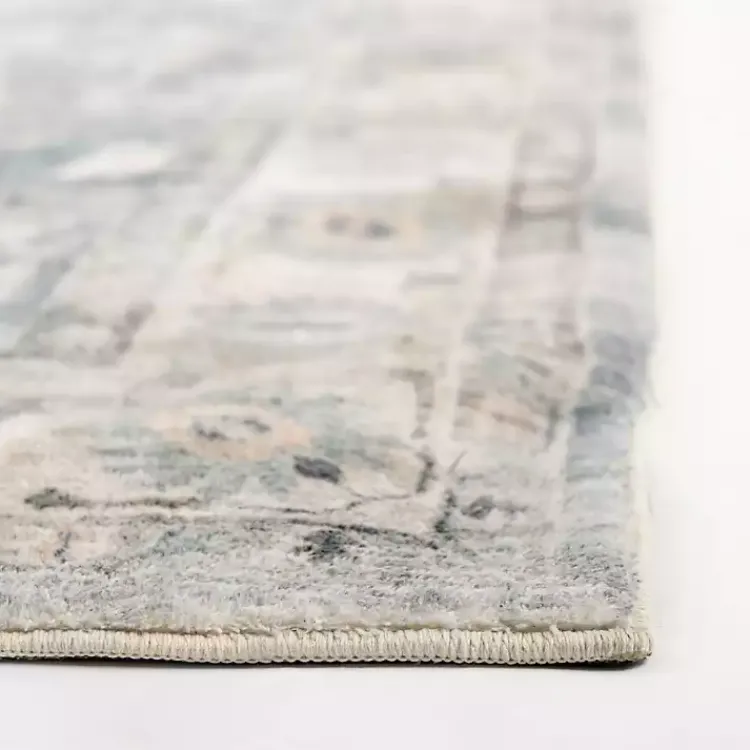 Area Rugs-Kirklands Home Rosette Dusty Aqua Area Rug, 7x9