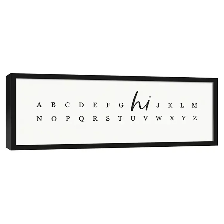 Wall Quotes & Signs-Kirklands Home Hi Alphabet Framed Canvas Wall Plaque