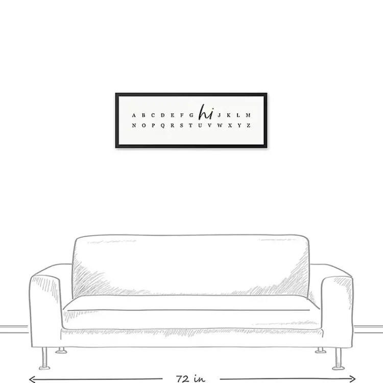 Wall Quotes & Signs-Kirklands Home Hi Alphabet Framed Canvas Wall Plaque