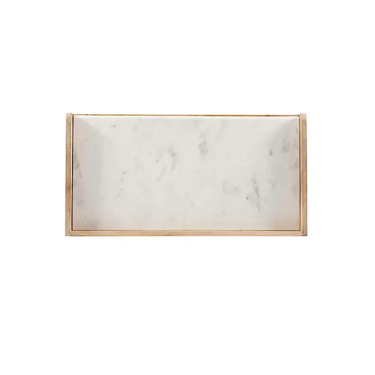 Cabinets & Sideboards-Kirklands Home Natural Marble Rattan Front Bar Cabinet