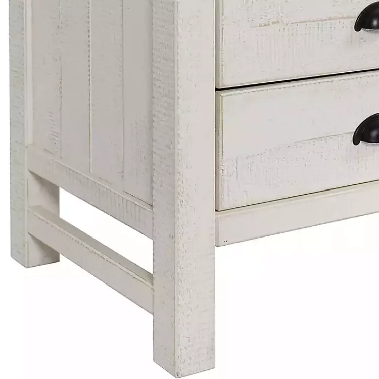 Nightstands-Kirklands Home Wood Open Shelf Nightstand White