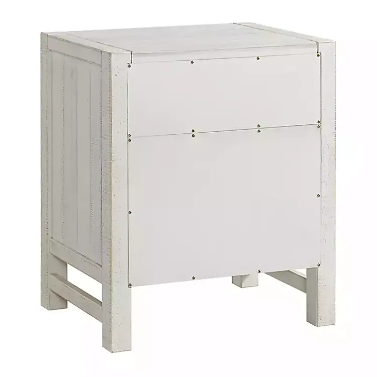 Nightstands-Kirklands Home Wood Open Shelf Nightstand White