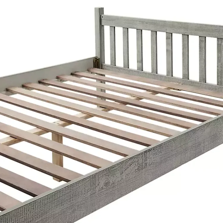 Beds & Headboards-Kirklands Home Rustic Spindleback Full Bed Frame Gray
