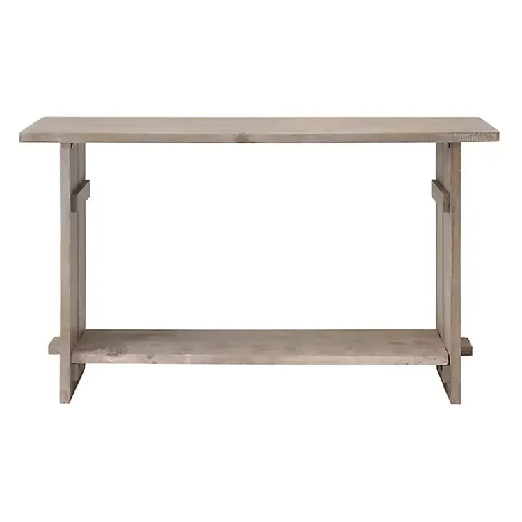 Console Tables-Kirklands Home Natural Mango Wood Farmhouse Console