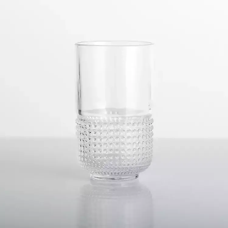 Glassware & Drinkware-Kirklands Home Beaded Highball Glass Clear