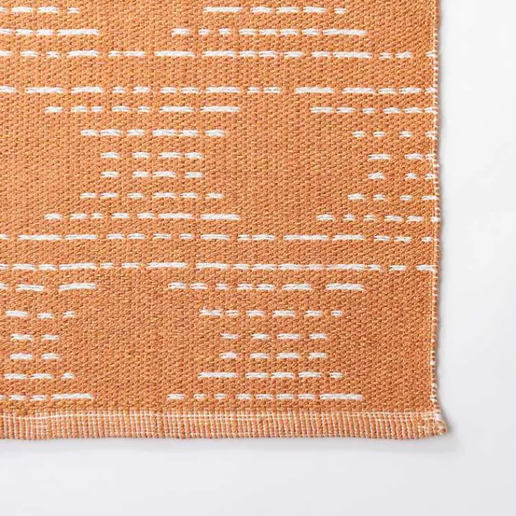 Outdoor Rugs-Kirklands Home Coral Shibori Outdoor Area Rug, 5x7 Orange