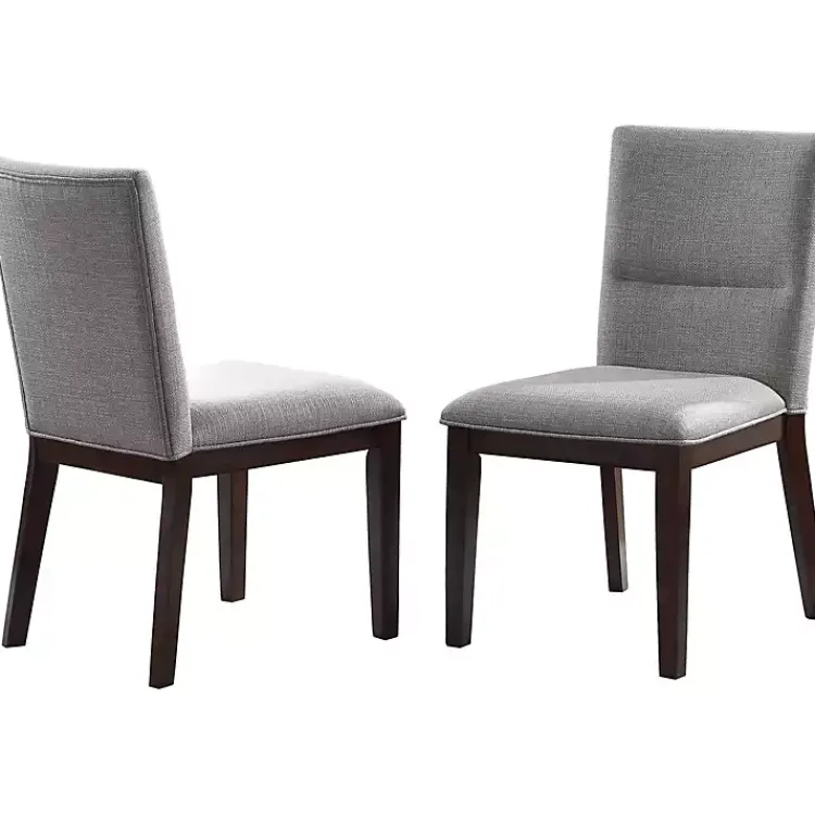 Dining Chairs-Kirklands Home Greige and Walnut Dining Chairs, Set of 2