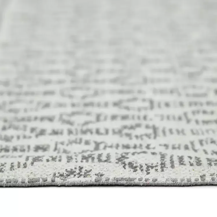 Area Rugs-Kirklands Home Gray Geo Stripes Tassel Fringe Area Rug, 5x7