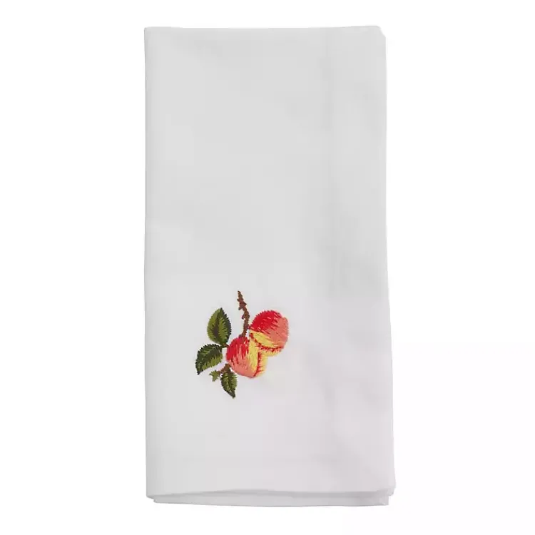 Table Linens-Kirklands Home Peach Embroidered 4-pc. Napkin Set
