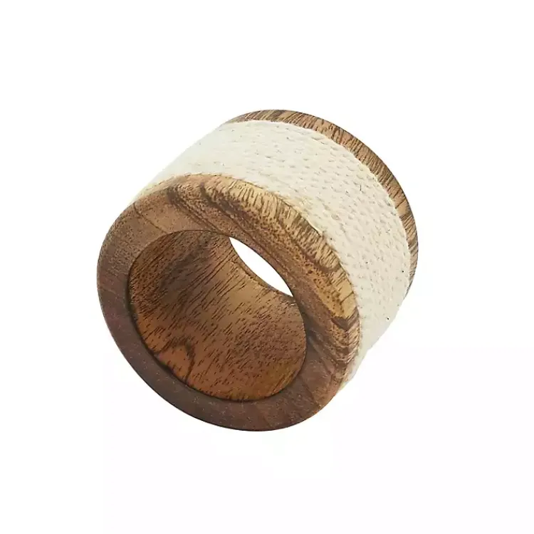 Table Linens-Kirklands Home Rope Wrapped 4-pc. Napkin Ring Set