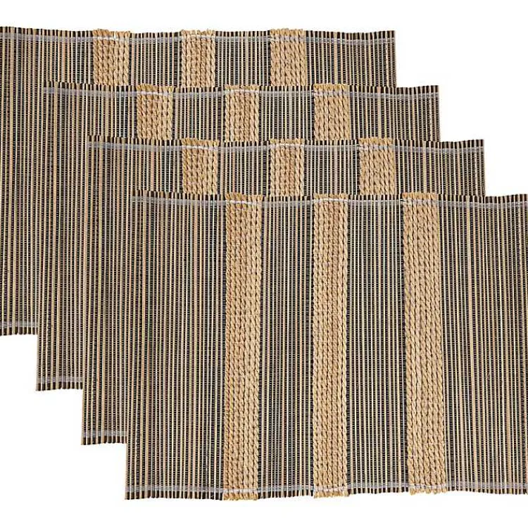 Table Linens-Kirklands Home Seagrass Striped 4-pc. Placemat Set