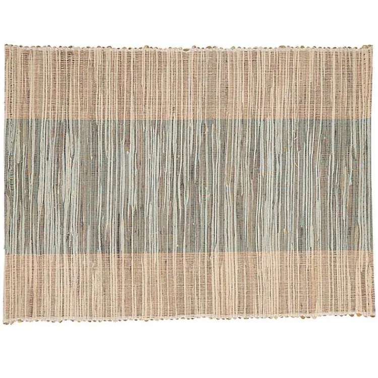 Table Linens-Kirklands Home Indigo Banded 4-pc. Placemat Set