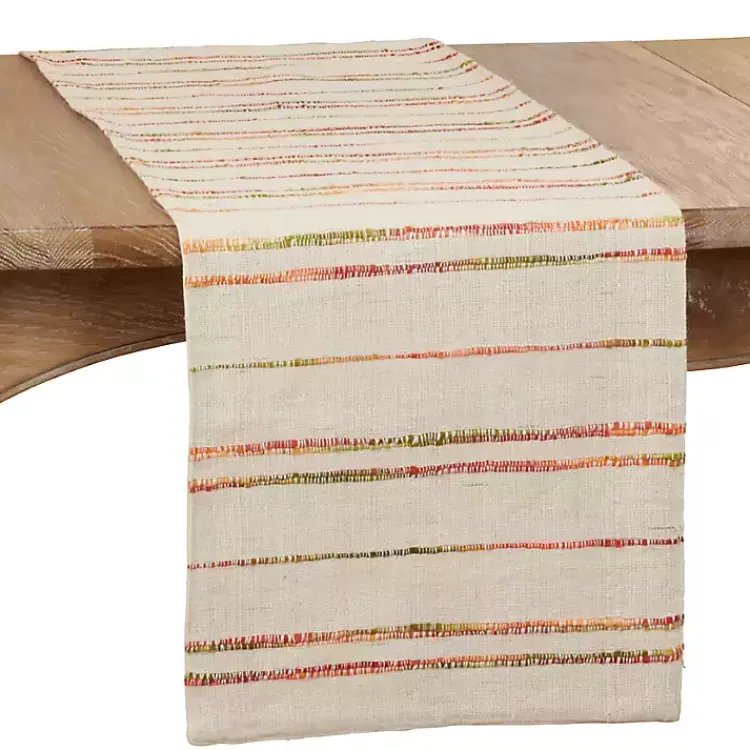 Table Linens-Kirklands Home Multicolor Woven Lines Table Runner, 54 in.