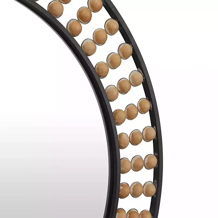 Decorative Mirrors-Kirklands Home Metal Coen Bohemian Wall Mirror Black