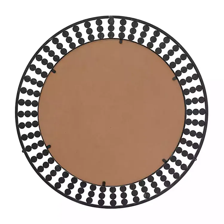 Decorative Mirrors-Kirklands Home Metal Coen Bohemian Wall Mirror Black