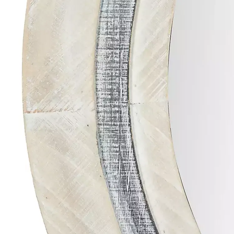 Decorative Mirrors-Kirklands Home White Wood Aislinn Wall Mirror