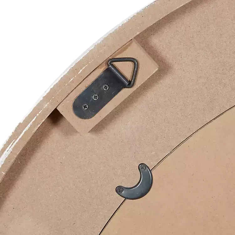 Decorative Mirrors-Kirklands Home White Wood Aislinn Wall Mirror