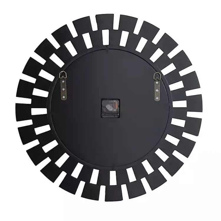 Clocks-Kirklands Home Silver Glass Mirror Abstract Wall Clock