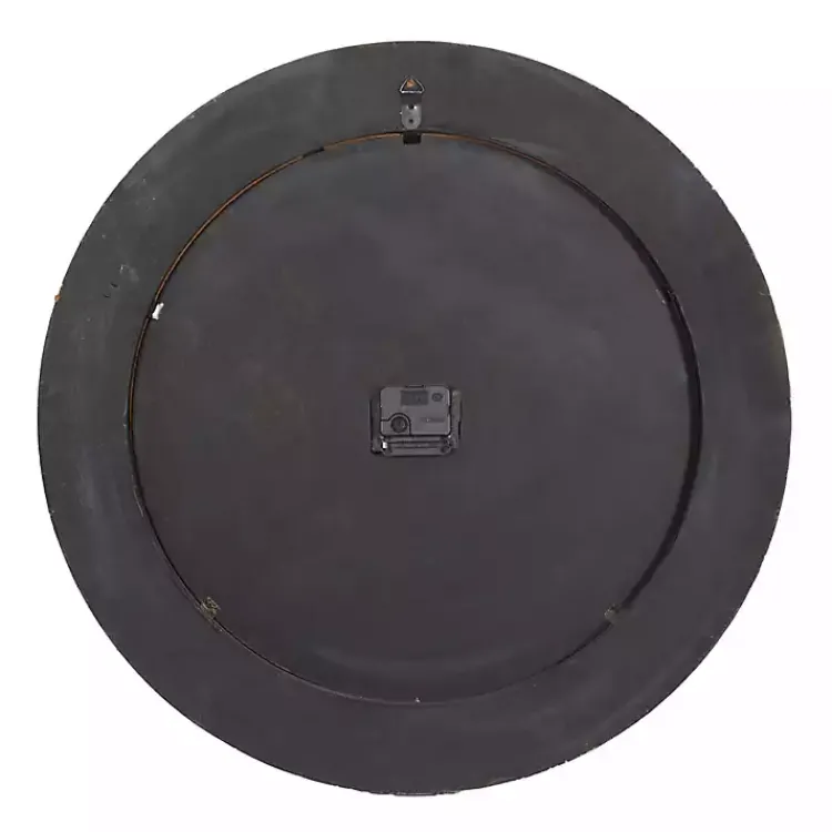 Clocks-Kirklands Home Vintage Cream Rust Round Framed Wall Clock