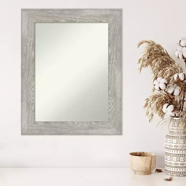 Decorative Mirrors-Kirklands Home Dove Gray Washed Wood Framed Mirror