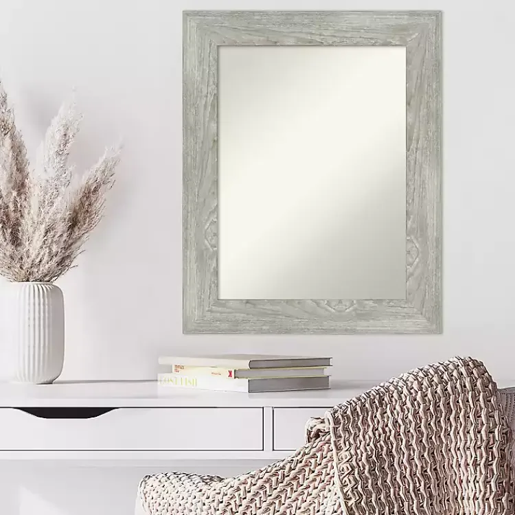 Decorative Mirrors-Kirklands Home Dove Gray Washed Wood Framed Mirror