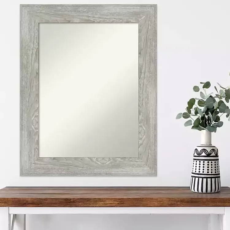 Decorative Mirrors-Kirklands Home Dove Gray Washed Wood Framed Mirror