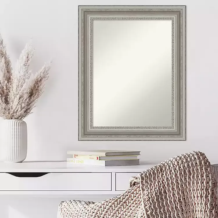Decorative Mirrors-Kirklands Home Parlor Silver Framed Wall Mirror