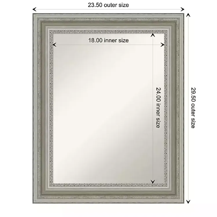 Decorative Mirrors-Kirklands Home Parlor Silver Framed Wall Mirror