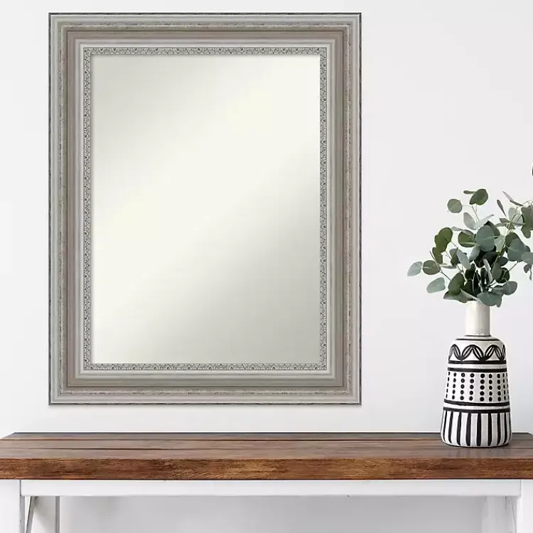 Decorative Mirrors-Kirklands Home Parlor Silver Framed Wall Mirror