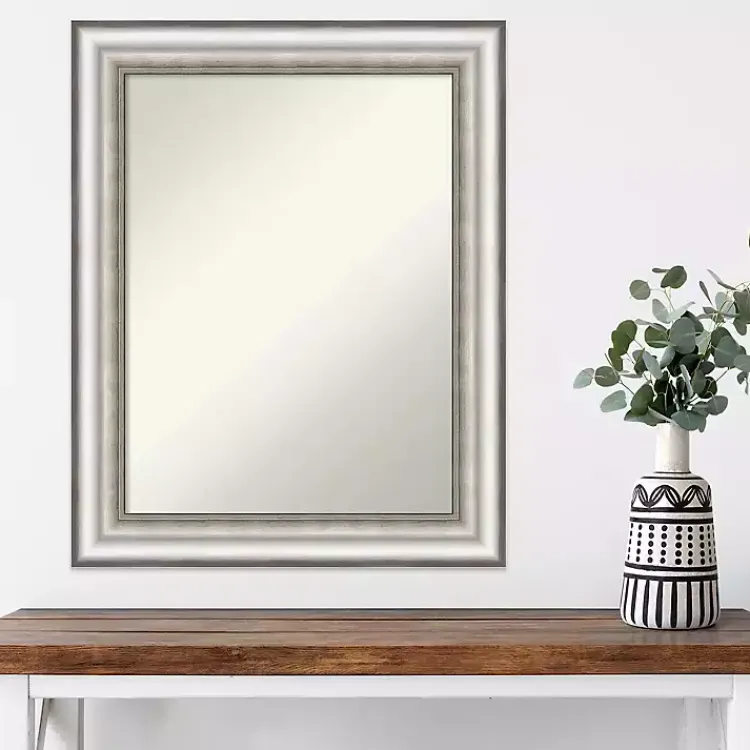 Decorative Mirrors-Kirklands Home Silver Embossed Frame Wall Mirror