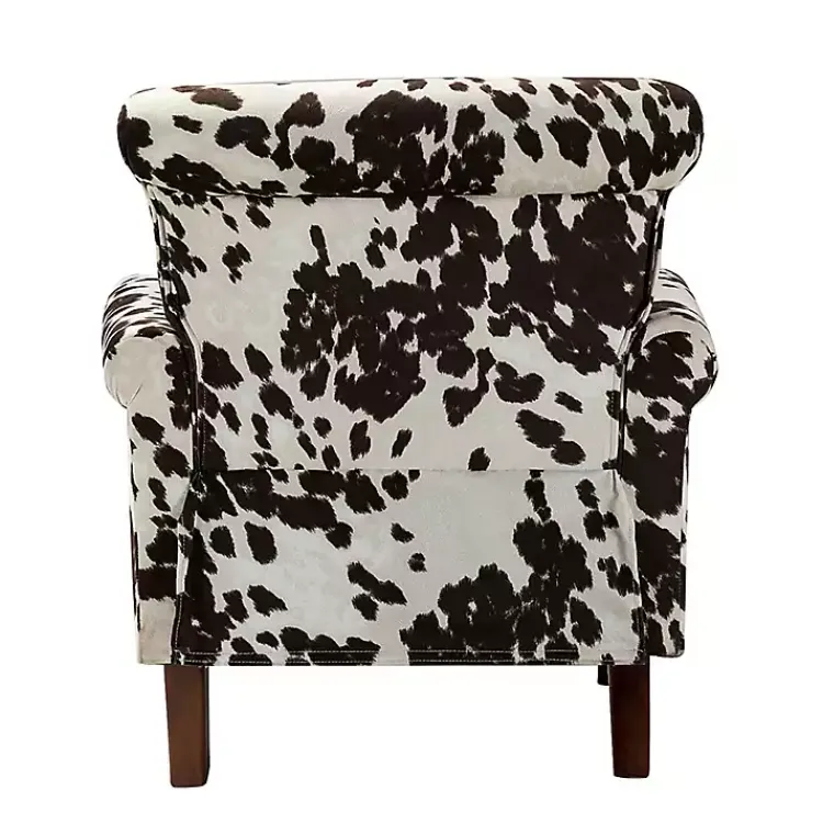 Accent Chairs-Kirklands Home Brown Cow Print Upholstered Accent Chair